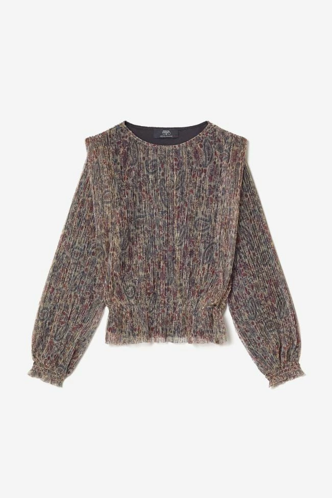 LE TEMPS DES CERISES Blouse Kiannagi à Motif Cachemire Irisée 1 LE TEMPS DES CERISES Blouse Kiannagi à Motif Cachemire Irisée