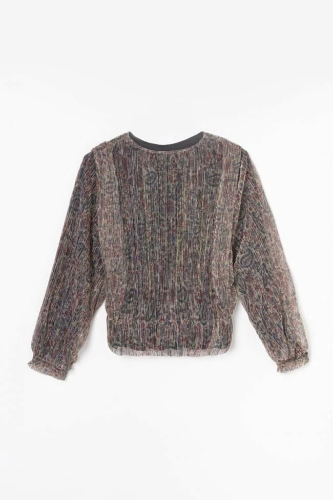 LE TEMPS DES CERISES Blouse Kiannagi à Motif Cachemire Irisée 5 LE TEMPS DES CERISES Blouse Kiannagi à Motif Cachemire Irisée – Image 5