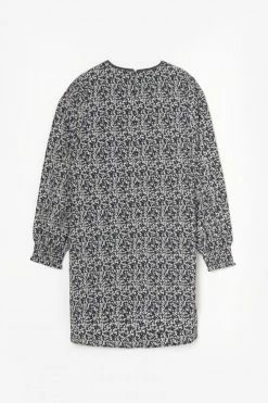 LE TEMPS DES CERISES Robe Meyagi à Motif Floral Bleu Nuit Et Blanc -Le Temps des Cerises Soldes Magasin 232 gmeyagi000000ml 3655 imaged4