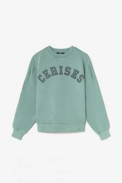 LE TEMPS DES CERISES Sweat Moagi Vert Sauge -Le Temps des Cerises Soldes Magasin 232 gmoagi0000000ml 9797 imaged2