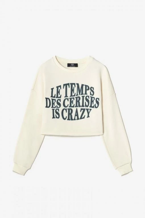 LE TEMPS DES CERISES Sweat Court Molliegi Crème 4 LE TEMPS DES CERISES Sweat Court Molliegi Crème -Le Temps des Cerises Soldes Magasin 232 gmolliegi0000ml 8787 image3