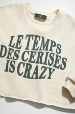 LE TEMPS DES CERISES Sweat Court Molliegi Crème -Le Temps des Cerises Soldes Magasin 232 gmolliegi0000ml 8787 imaged3