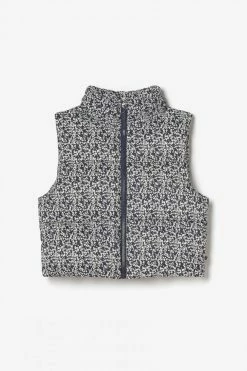 LE TEMPS DES CERISES Doudoune Sans Manches Wynagi à Motif Floral Bleu Nuit Et Blanc 4 LE TEMPS DES CERISES Doudoune Sans Manches Wynagi à Motif Floral Bleu Nuit Et Blanc -Le Temps des Cerises Soldes Magasin 232 gwynagi000000sm 3655 imaged3