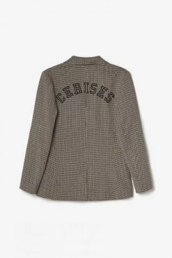 LE TEMPS DES CERISES Veste Blazer Zoyagi à Motif Pied De Poule -Le Temps des Cerises Soldes Magasin 232 gzoyagi000000ml 1004 imaged7