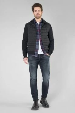 LE TEMPS DES CERISES Chemise Baste à Carreaux Bleu Marine -Le Temps des Cerises Soldes Magasin 232 hbaste0000000ml 3223 imaged6