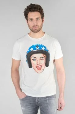 LE TEMPS DES CERISES T-shirt Cram Blanc Imprimé -Le Temps des Cerises Soldes Magasin 232 hcram00000000mc 1001 imaged2