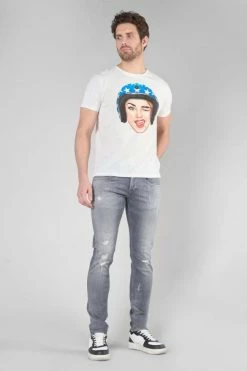 LE TEMPS DES CERISES T-shirt Cram Blanc Imprimé -Le Temps des Cerises Soldes Magasin 232 hcram00000000mc 1001 imaged5