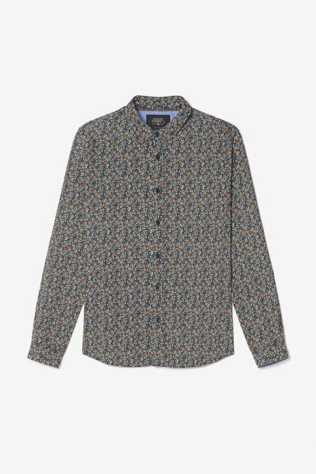 LE TEMPS DES CERISES Chemise Drome Noire à Motif Fleuri 9 LE TEMPS DES CERISES Chemise Drome Noire à Motif Fleuri – Image 9