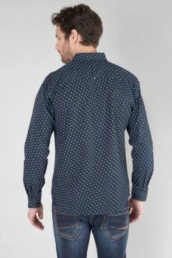 LE TEMPS DES CERISES Chemise Gisor Bleu Marine à Motif -Le Temps des Cerises Soldes Magasin 232 hgisor0000000ml 3223 imaged5
