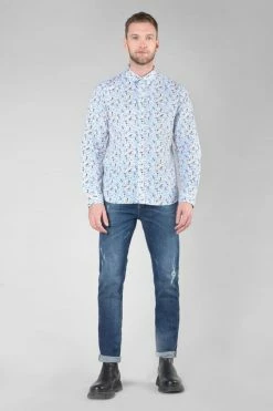 LE TEMPS DES CERISES Chemise Mariot Blanche à Motif Feuilles -Le Temps des Cerises Soldes Magasin 232 hmariot000000ml 1041 imaged5