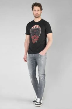 LE TEMPS DES CERISES T-shirt Mura Noir Imprimé -Le Temps des Cerises Soldes Magasin 232 hmura00000000mc 0001 imaged4