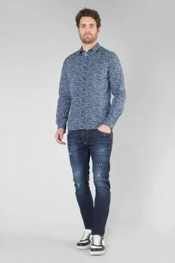 LE TEMPS DES CERISES Chemise Nobel Bleu Marine à Motif Fleuri -Le Temps des Cerises Soldes Magasin 232 hnobel0000000ml 3223 imaged5