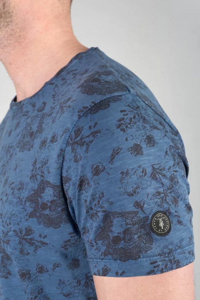 LE TEMPS DES CERISES T-shirt Pagan Bleu à Motif 3 LE TEMPS DES CERISES T-shirt Pagan Bleu à Motif – Image 3