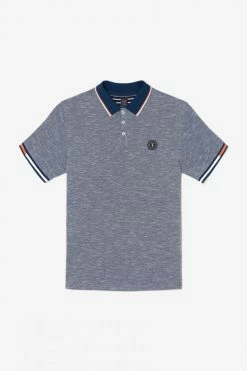 LE TEMPS DES CERISES Polo Polar En Jersey Chiné Bleu Marine -Le Temps des Cerises Soldes Magasin 232 hpolar0000000mc 3666 imaged8