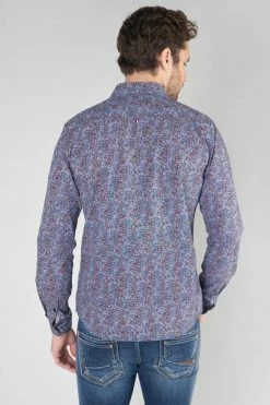 LE TEMPS DES CERISES Chemise Retil Bleu Marine à Motif -Le Temps des Cerises Soldes Magasin 232 hretil0000000ml 3223 imaged4