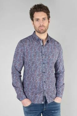 LE TEMPS DES CERISES Chemise Retil Bleu Marine à Motif -Le Temps des Cerises Soldes Magasin 232 hretil0000000ml 3223 imaged6