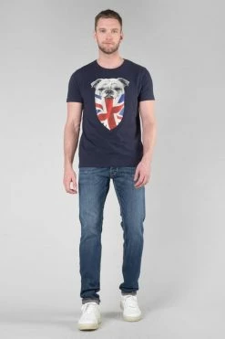 LE TEMPS DES CERISES T-shirt Vagrav Bleu Nuit Imprimé -Le Temps des Cerises Soldes Magasin 232 hvagrav000000mc 3223 imaged4