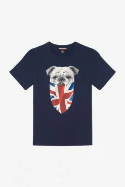 LE TEMPS DES CERISES T-shirt Vagrav Bleu Nuit Imprimé -Le Temps des Cerises Soldes Magasin 232 hvagrav000000mc 3223 imaged8