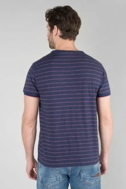 LE TEMPS DES CERISES T-shirt Velas Bleu Marine à Rayures -Le Temps des Cerises Soldes Magasin 232 hvelas0000000mc 3305 imaged1