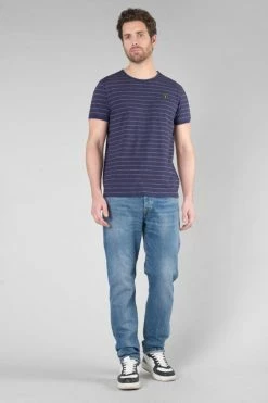 LE TEMPS DES CERISES T-shirt Velas Bleu Marine à Rayures -Le Temps des Cerises Soldes Magasin 232 hvelas0000000mc 3305 imaged4