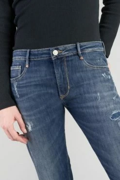 LE TEMPS DES CERISES Sea 200/43 Boyfit Jeans Destroy Bleu N°2 -Le Temps des Cerises Soldes Magasin 232 jf243seaw9125 3001 imaged2