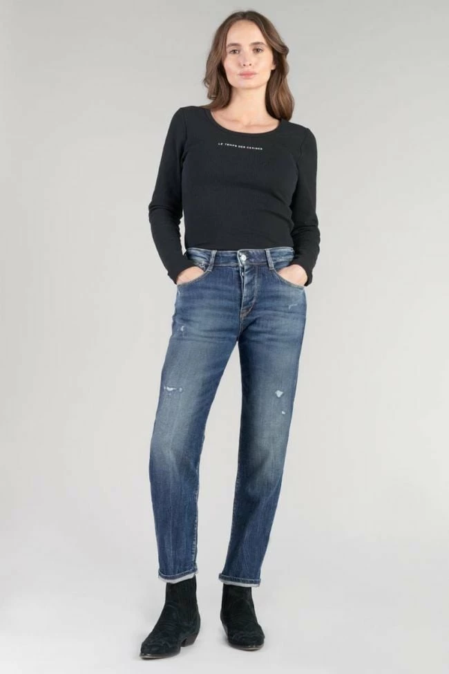 LE TEMPS DES CERISES Bambino 400/17 Mom Taille Haute 7/8ème Jeans Destroy Bleu N°2 1 LE TEMPS DES CERISES Bambino 400/17 Mom Taille Haute 7/8ème Jeans Destroy Bleu N°2