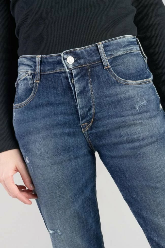 LE TEMPS DES CERISES Bambino 400/17 Mom Taille Haute 7/8ème Jeans Destroy Bleu N°2 2 LE TEMPS DES CERISES Bambino 400/17 Mom Taille Haute 7/8ème Jeans Destroy Bleu N°2 – Image 2