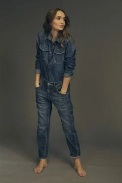 LE TEMPS DES CERISES Kiss 400/60 Girlfriend Taille Haute Jeans Vintage Bleu N°2