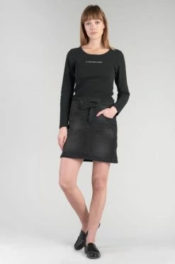 LE TEMPS DES CERISES Jupe Courte Callas En Jeans Noir Délavé 14 LE TEMPS DES CERISES Jupe Courte Callas En Jeans Noir Délavé -Le Temps des Cerises Soldes Magasin 232 jfcallasw1411 0403 imaged6