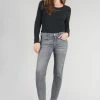 LE TEMPS DES CERISES Eylau Power Skinny 7/8ème Jeans Destroy Gris N°2