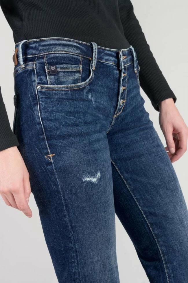 LE TEMPS DES CERISES Foch Flare Jeans Destroy Bleu N°2 5 LE TEMPS DES CERISES Foch Flare Jeans Destroy Bleu N°2 – Image 5