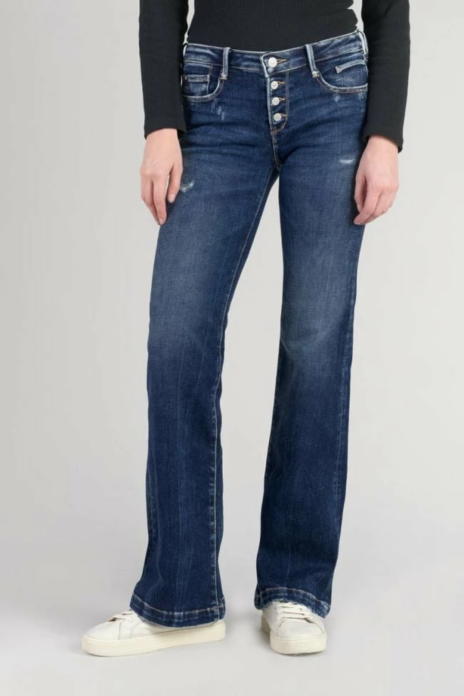 LE TEMPS DES CERISES Foch Flare Jeans Destroy Bleu N°2 7 LE TEMPS DES CERISES Foch Flare Jeans Destroy Bleu N°2 – Image 7