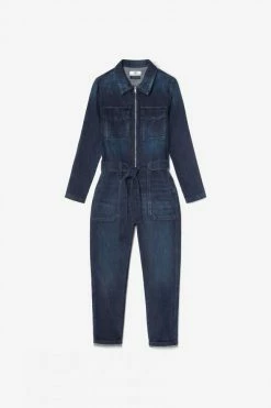 LE TEMPS DES CERISES Combinaison Pantalon Louisa En Jeans Bleu Délavé -Le Temps des Cerises Soldes Magasin 232 jflouisaw3051 3001 imaged8