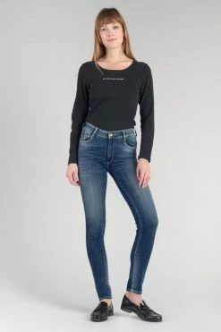 LE TEMPS DES CERISES Menars Pulp Slim Taille Haute Jeans Bleu N°3 -Le Temps des Cerises Soldes Magasin 232 jfmenarsw6077 3001 imaged5