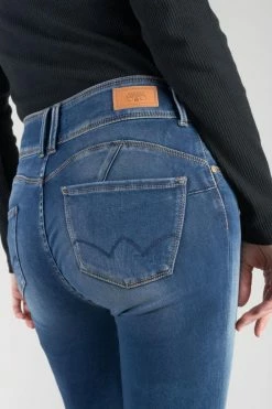 LE TEMPS DES CERISES Mood Ultra Pulp Slim 7/8ème Jeans Bleu N°3 -Le Temps des Cerises Soldes Magasin 232 jfmood00w1469 3001 imaged4