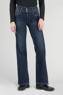 LE TEMPS DES CERISES Nancy Pulp Flare Taille Haute Jeans Bleu N°1
