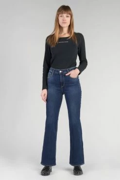 LE TEMPS DES CERISES Basic Pulp Regular Taille Haute 7/8ème Jeans Bleu N°1 -Le Temps des Cerises Soldes Magasin 232 jfpulp24w2159 3001 imaged5