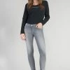 LE TEMPS DES CERISES Roche Pulp Slim Taille Haute 7/8ème Jeans Gris N°2