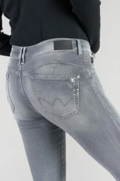LE TEMPS DES CERISES Roche Pulp Slim Taille Haute 7/8ème Jeans Gris N°2 -Le Temps des Cerises Soldes Magasin 232 jfroche0w5069 0003 imaged5