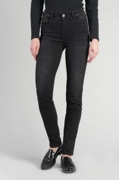 LE TEMPS DES CERISES Rock Pulp Slim Taille Haute Jeans Noir N°1