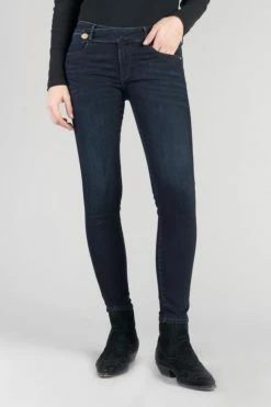 LE TEMPS DES CERISES Vigny Pulp Slim 7/8ème Jeans Bleu-noir N°2 -Le Temps des Cerises Soldes Magasin 232 jfvigny0w6075 3286 imaged1