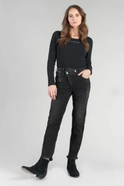 LE TEMPS DES CERISES Zep Pulp Regular Taille Haute 7/8ème Jeans Destroy Noir N°1 11 LE TEMPS DES CERISES Zep Pulp Regular Taille Haute 7/8ème Jeans Destroy Noir N°1 -Le Temps des Cerises Soldes Magasin 232 jfzep000w6081 0403 imaged4
