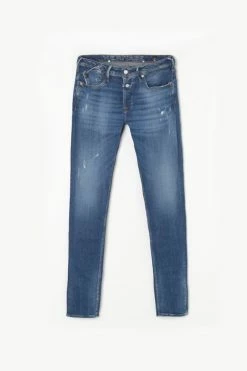 LE TEMPS DES CERISES Basic 600/17 Adjusted Jeans Destroy Bleu N°3