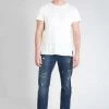 LE TEMPS DES CERISES Nicolay 700/11 Adjusted Jeans Destroy Bleu N°1