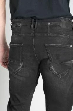 LE TEMPS DES CERISES Alost 900/03 Tapered Arqué Jeans Destroy Noir N°1 -Le Temps des Cerises Soldes Magasin 232 jh903galw6071 0403 imaged4