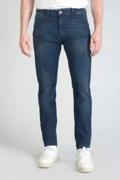 LE TEMPS DES CERISES Pantalon Chino Dejean En Jeans Bleu -Le Temps des Cerises Soldes Magasin 232 jhdejeanw2163 3001 imaged1