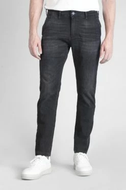 LE TEMPS DES CERISES Pantalon Chino Dejean En Jeans Noir Délavé
