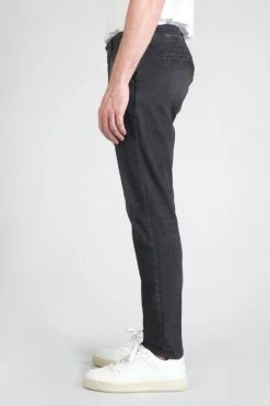 LE TEMPS DES CERISES Pantalon Chino Dejean En Jeans Noir Délavé -Le Temps des Cerises Soldes Magasin 232 jhdejeanw2164 0001 imaged4
