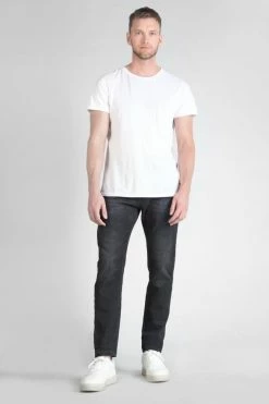 LE TEMPS DES CERISES Pantalon Chino Dejean En Jeans Noir Délavé -Le Temps des Cerises Soldes Magasin 232 jhdejeanw2164 0001 imaged5