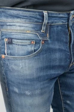 LE TEMPS DES CERISES Picpus Power Skinny 7/8ème Jeans Destroy Bleu N°2 -Le Temps des Cerises Soldes Magasin 232 jhpicpusw6065 3001 imaged2